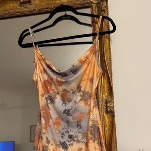 Free People Orange and Gray Camisole